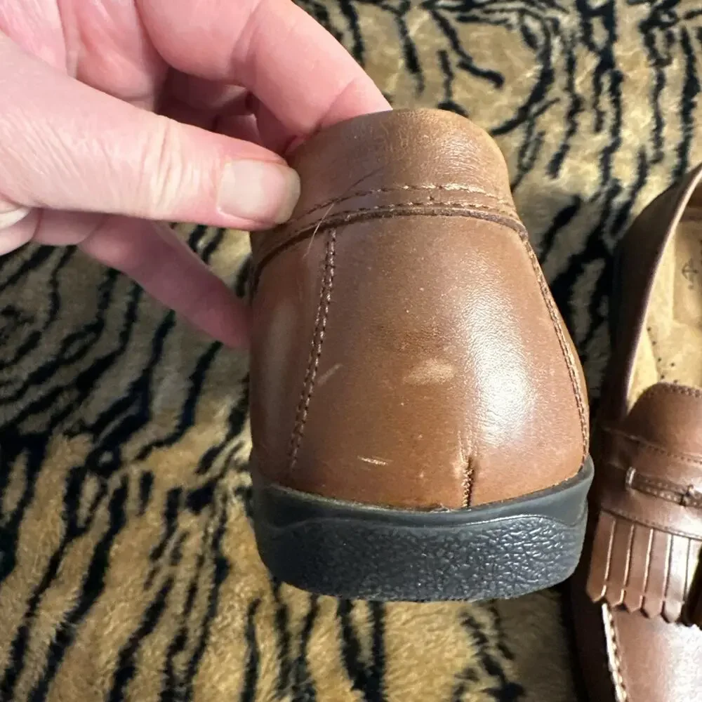 Dockers Men's Shoes 11 M Brown Sinclair Leather Dress Kiltie Tassel Loafers EUC